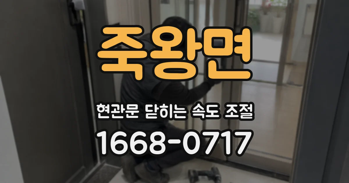 죽왕면 현관문 닫히는 속도 조절