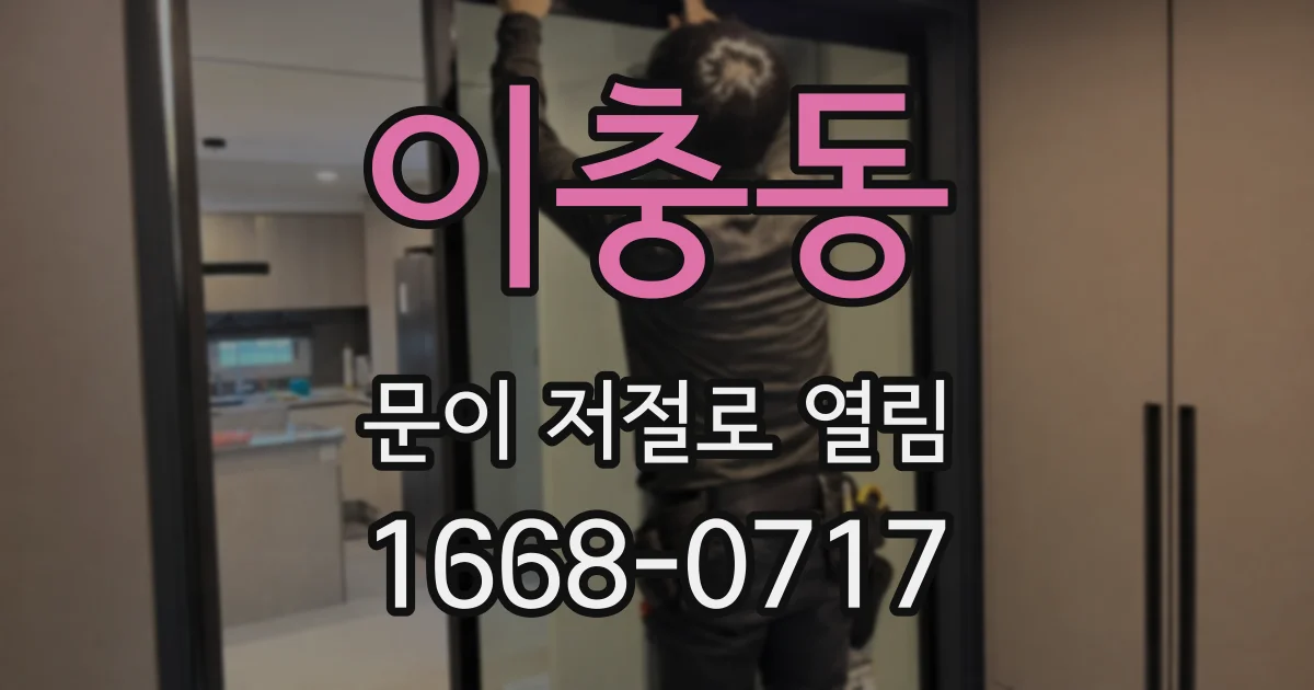 이충동 문이 저절로 열림