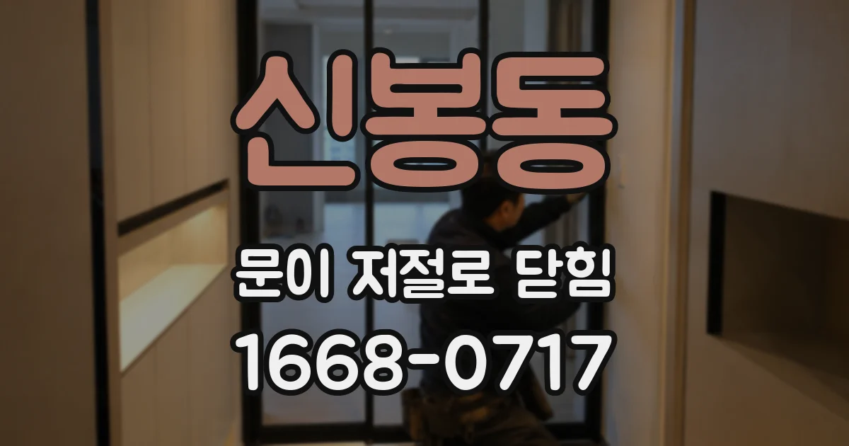신봉동 문이 저절로 닫힘