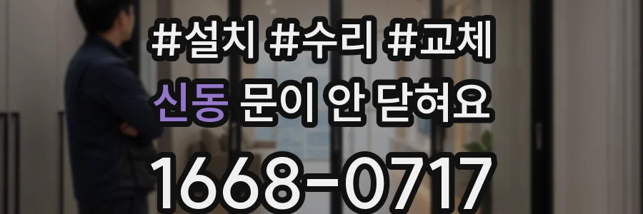 신동 문이 안 닫혀요