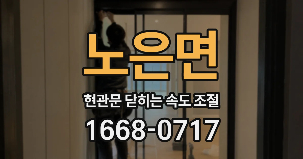 노은면 현관문 닫히는 속도 조절