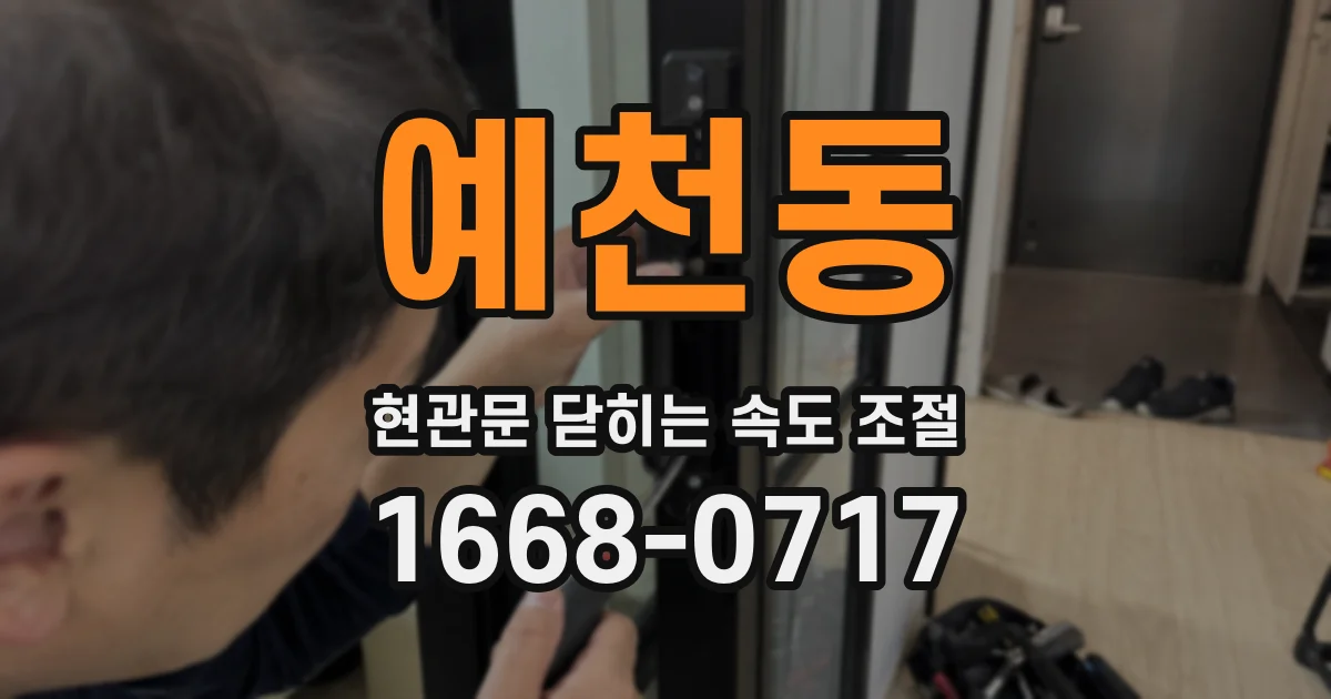 예천동 현관문 닫히는 속도 조절