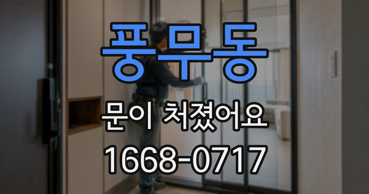 풍무동 문이 처졌어요