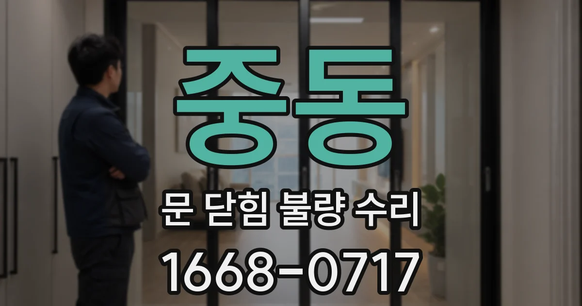 중동 문 닫힘 불량 수리