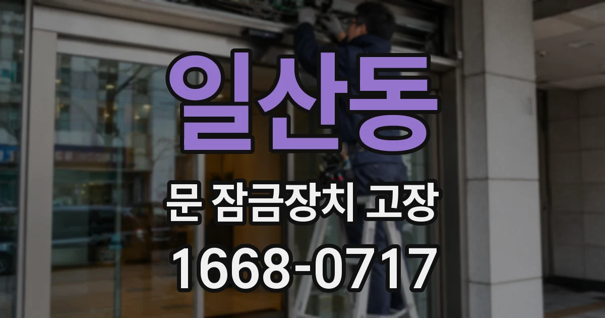 일산동 문 잠금장치 고장