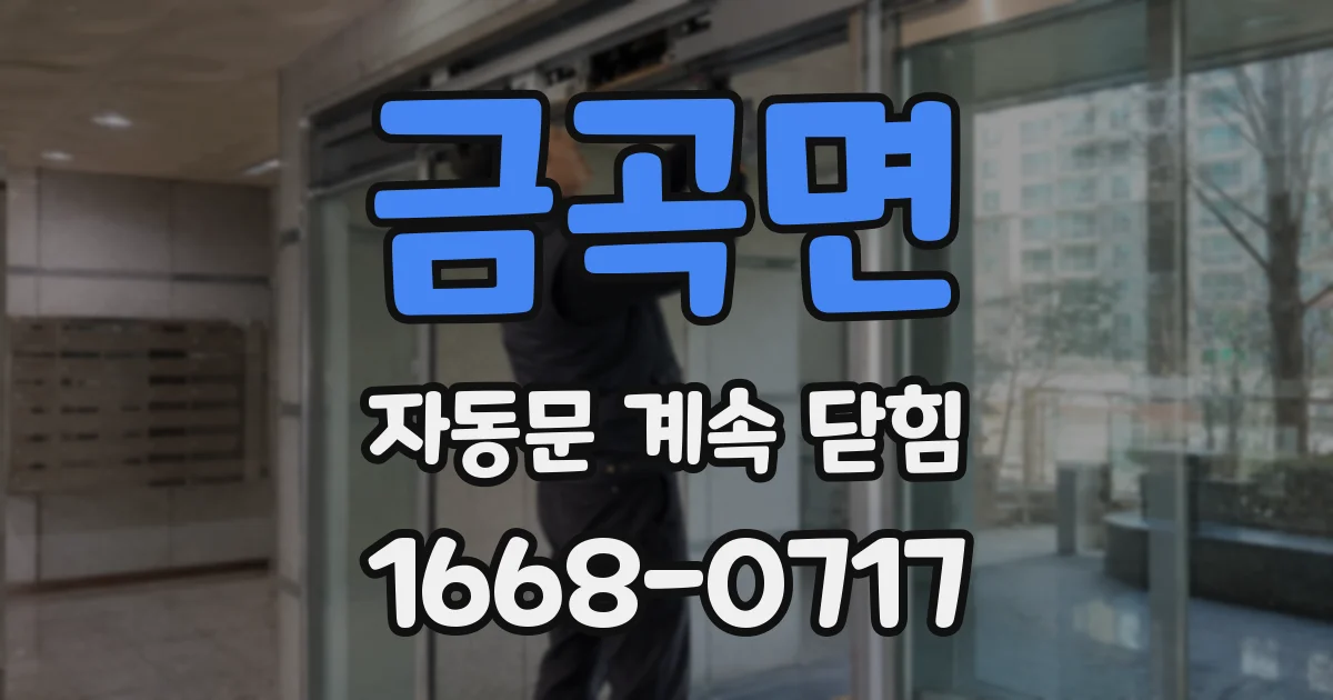 금곡면 자동문 계속 닫힘
