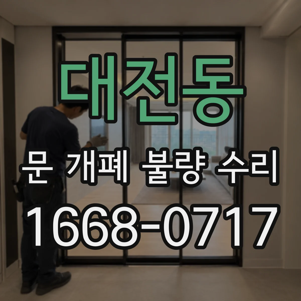 대전동 문 개폐 불량 수리