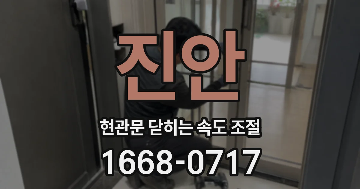 진안 현관문 닫히는 속도 조절
