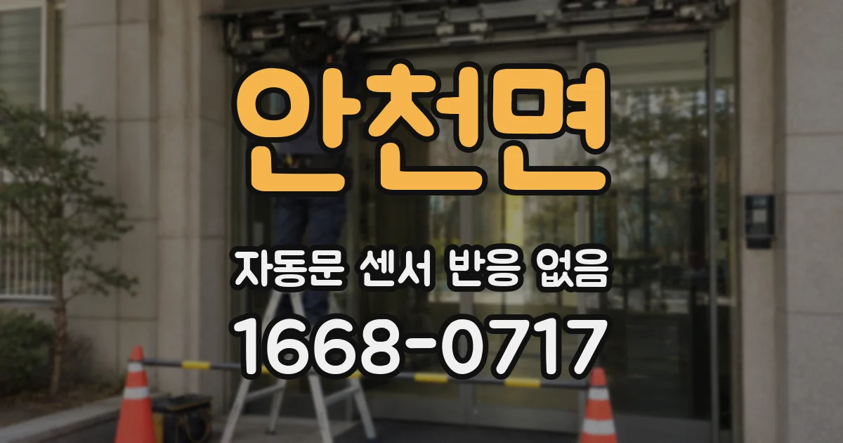 안천면 자동문 센서 반응 없음