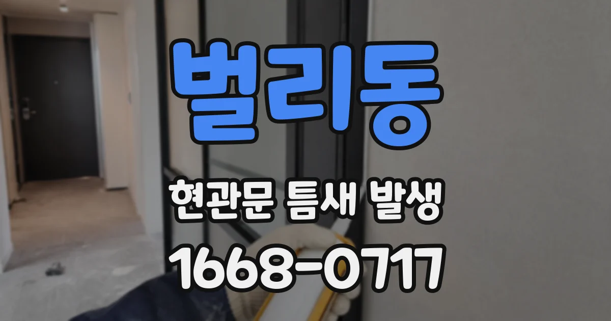 벌리동 현관문 틈새 발생