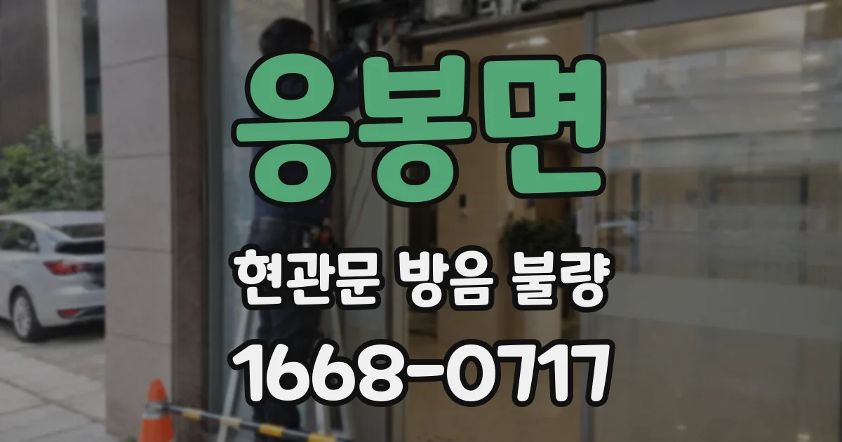 응봉면 현관문 방음 불량
