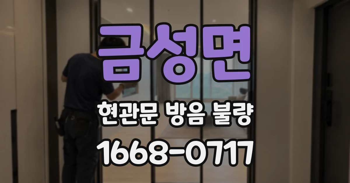 금성면 현관문 방음 불량