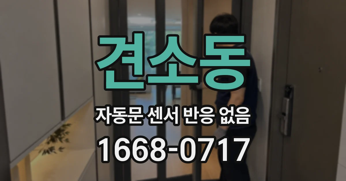 견소동 자동문 센서 반응 없음