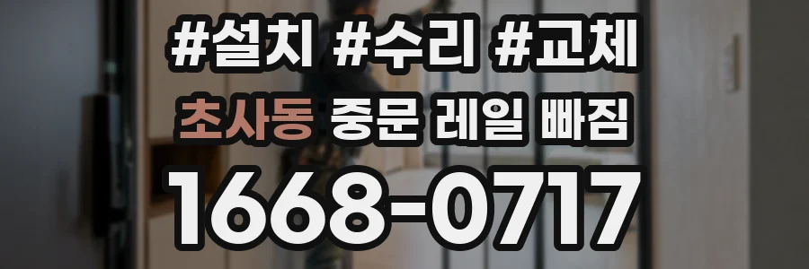 초사동 중문 레일 빠짐