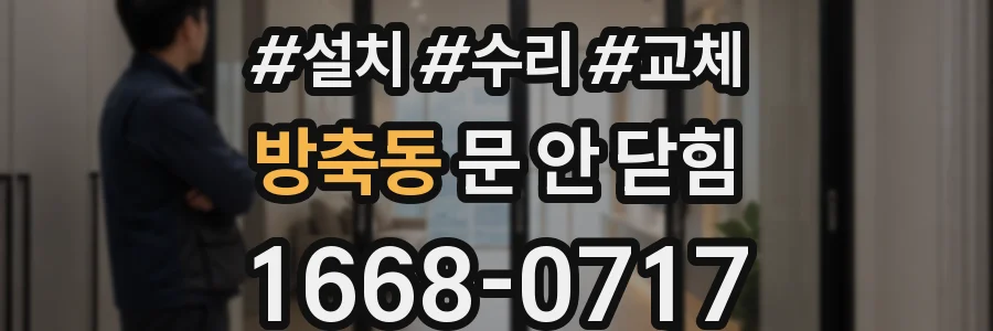 방축동 문 안 닫힘