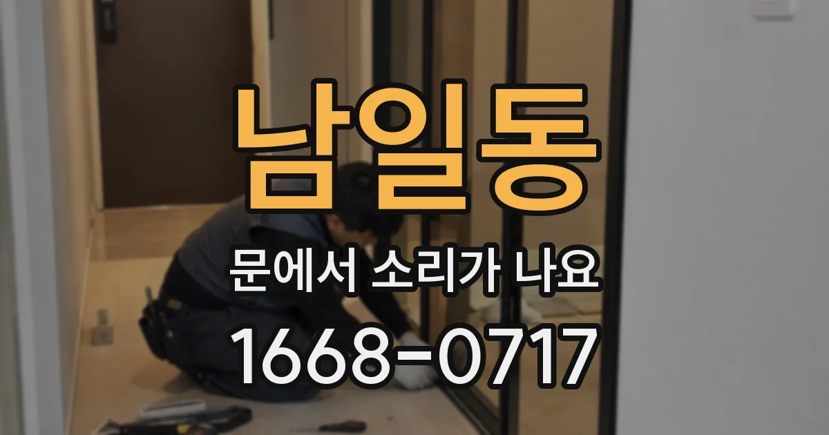 남일동 문에서 소리가 나요
