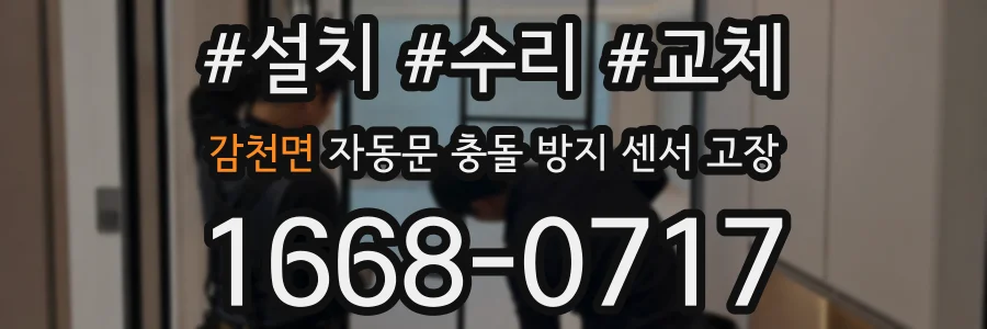 감천면 자동문 충돌 방지 센서 고장