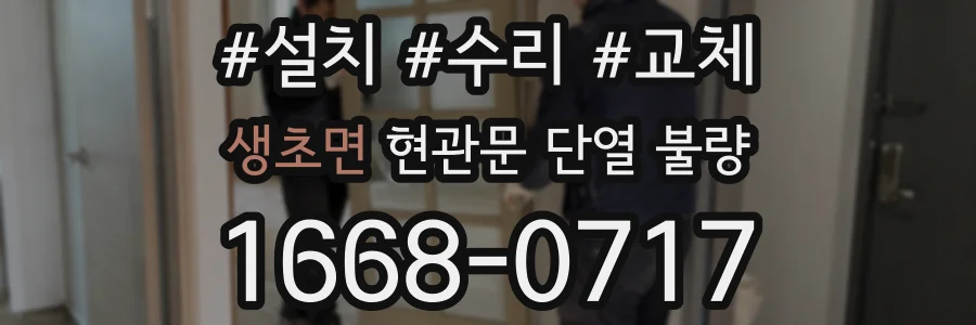생초면 현관문 단열 불량