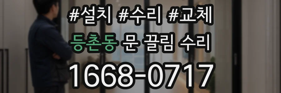등촌동 문 끌림 수리