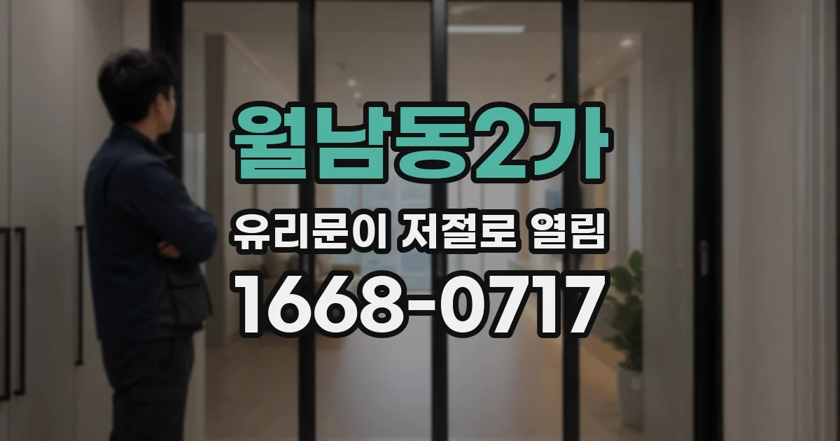 월남동2가 유리문이 저절로 열림