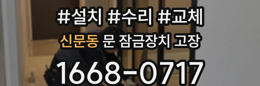 신문동 문 잠금장치 고장