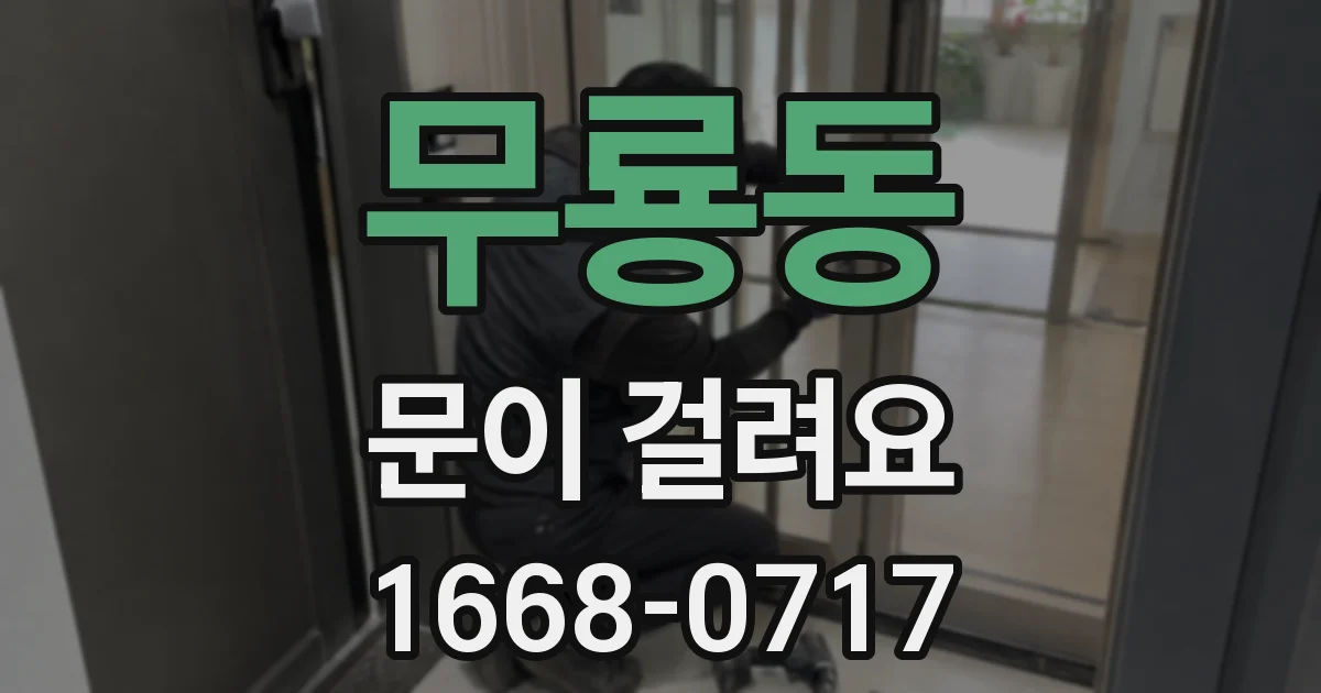 무룡동 문이 걸려요