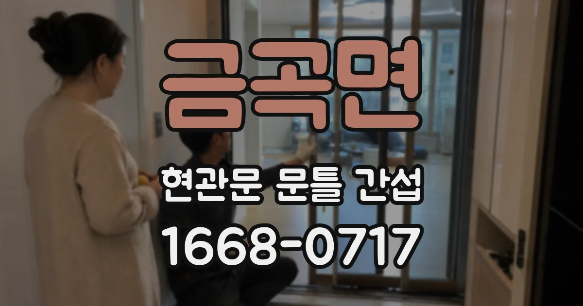 금곡면 현관문 문틀 간섭