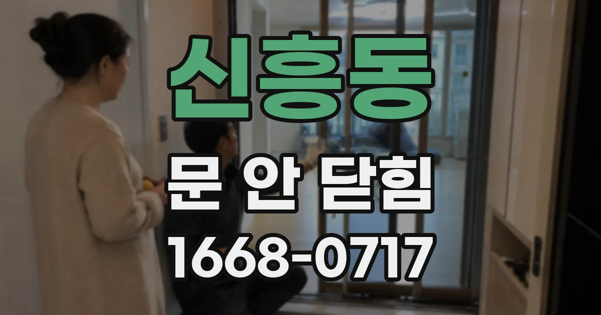 신흥동 문 안 닫힘