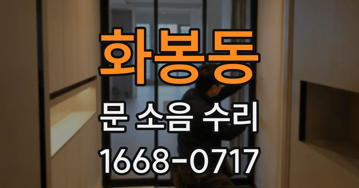 화봉동 문 소음 수리