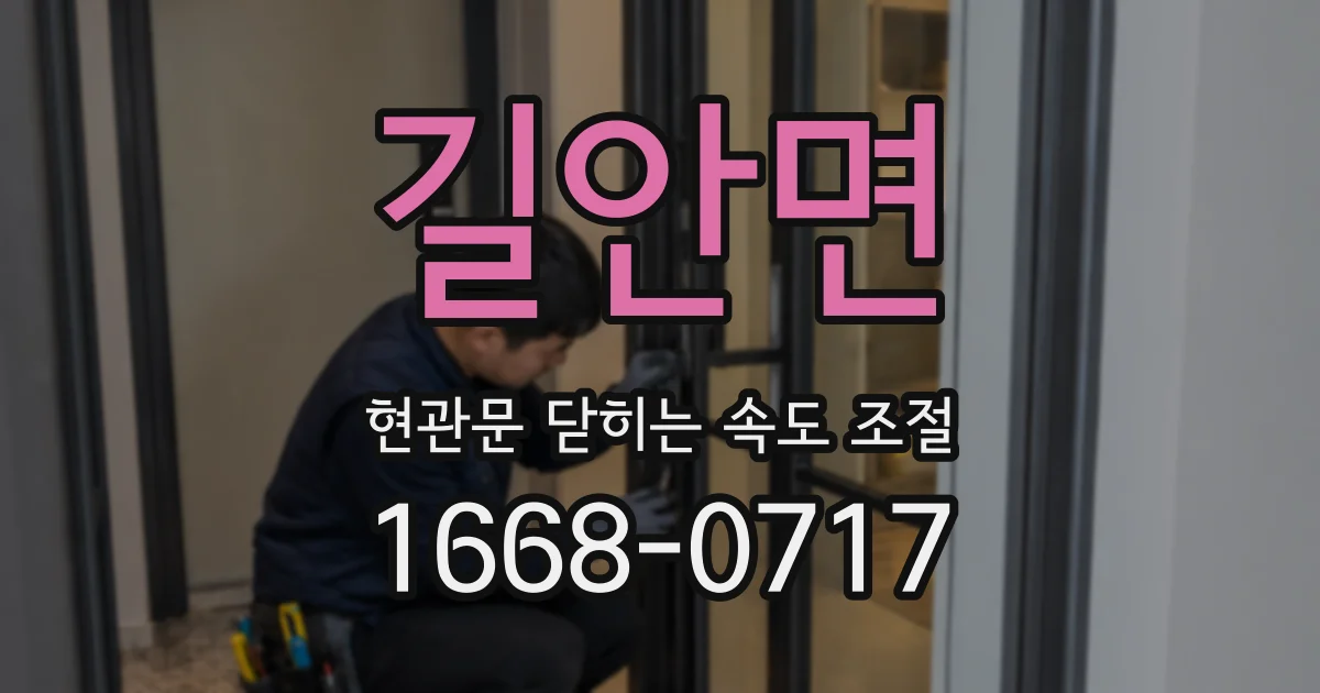 길안면 현관문 닫히는 속도 조절
