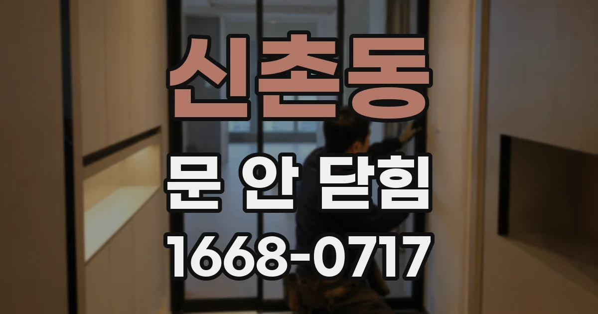 신촌동 문 안 닫힘