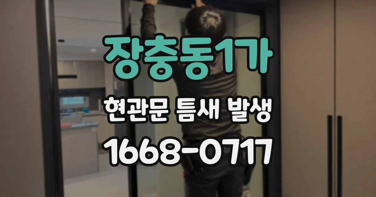 장충동1가 현관문 틈새 발생