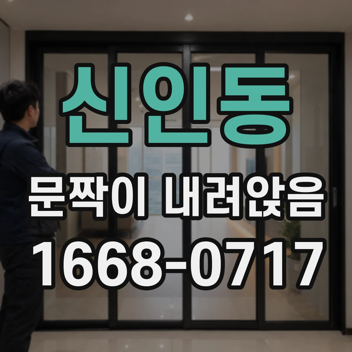 신인동 문짝이 내려앉음