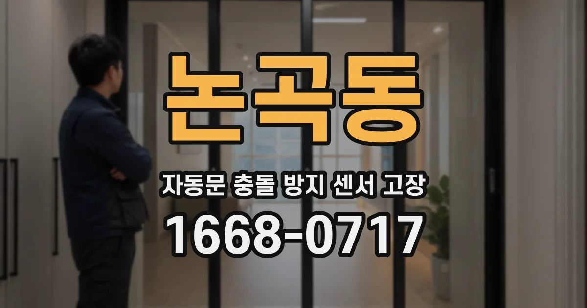논곡동 자동문 충돌 방지 센서 고장