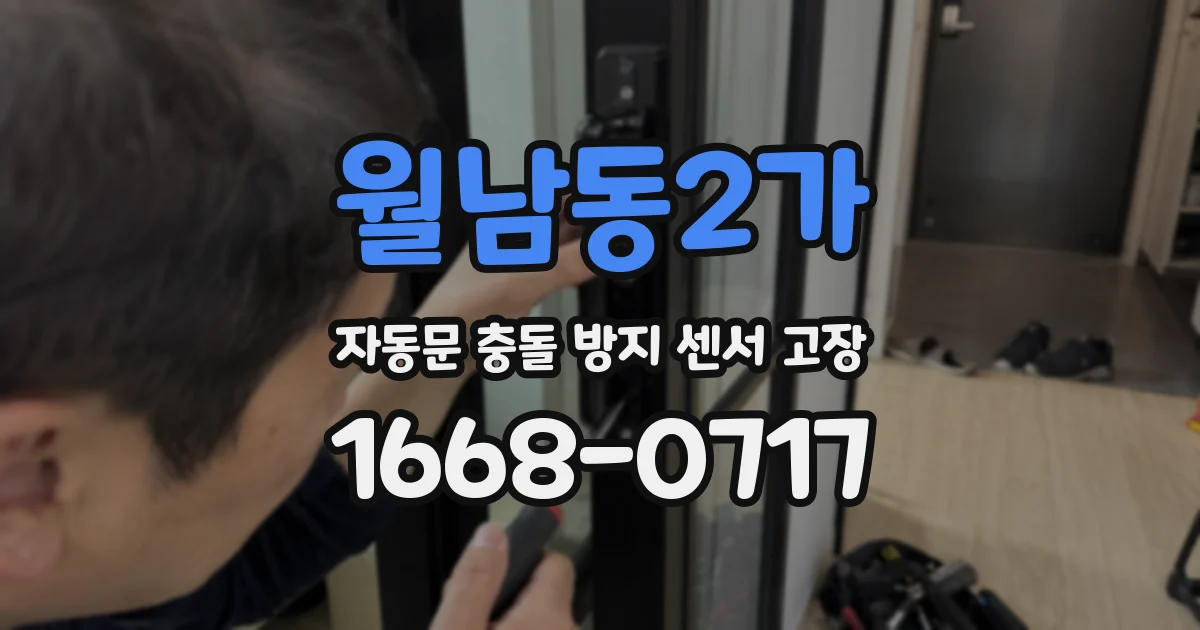 월남동2가 자동문 충돌 방지 센서 고장