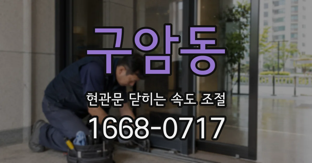 구암동 현관문 닫히는 속도 조절