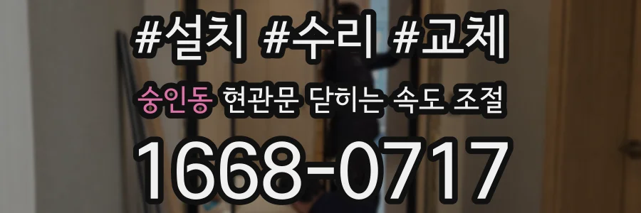 숭인동 현관문 닫히는 속도 조절