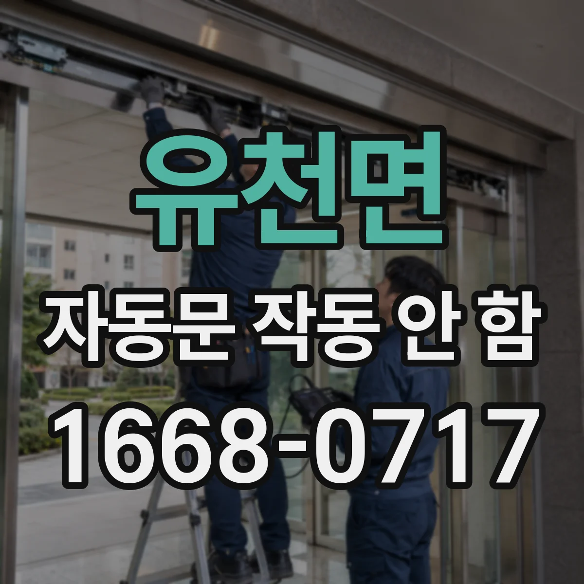 유천면 자동문 작동 안 함