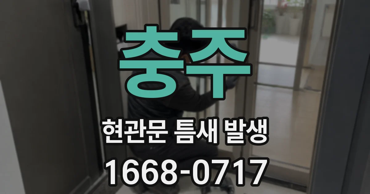충주 현관문 틈새 발생