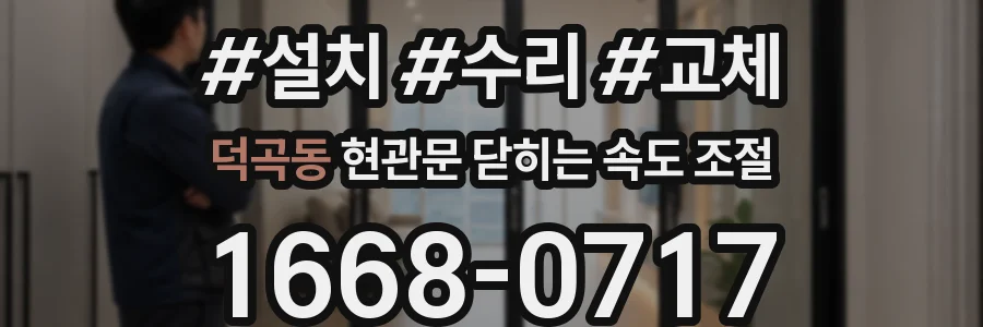 덕곡동 현관문 닫히는 속도 조절