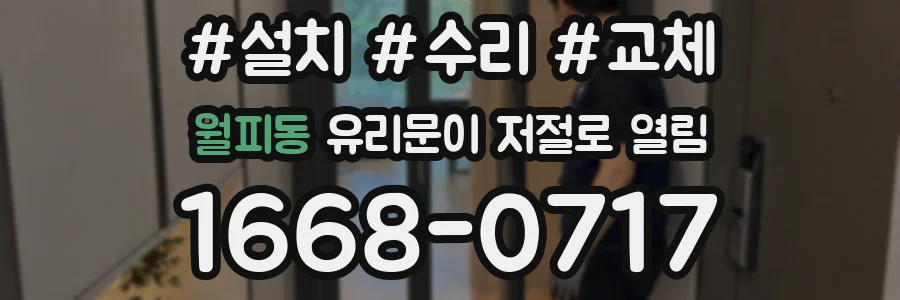 월피동 유리문이 저절로 열림