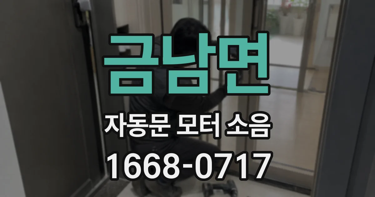 금남면 자동문 모터 소음