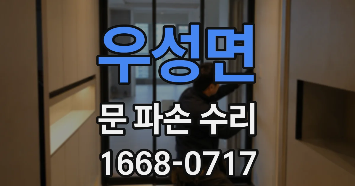우성면 문 파손 수리