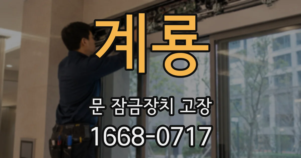 계룡 문 잠금장치 고장