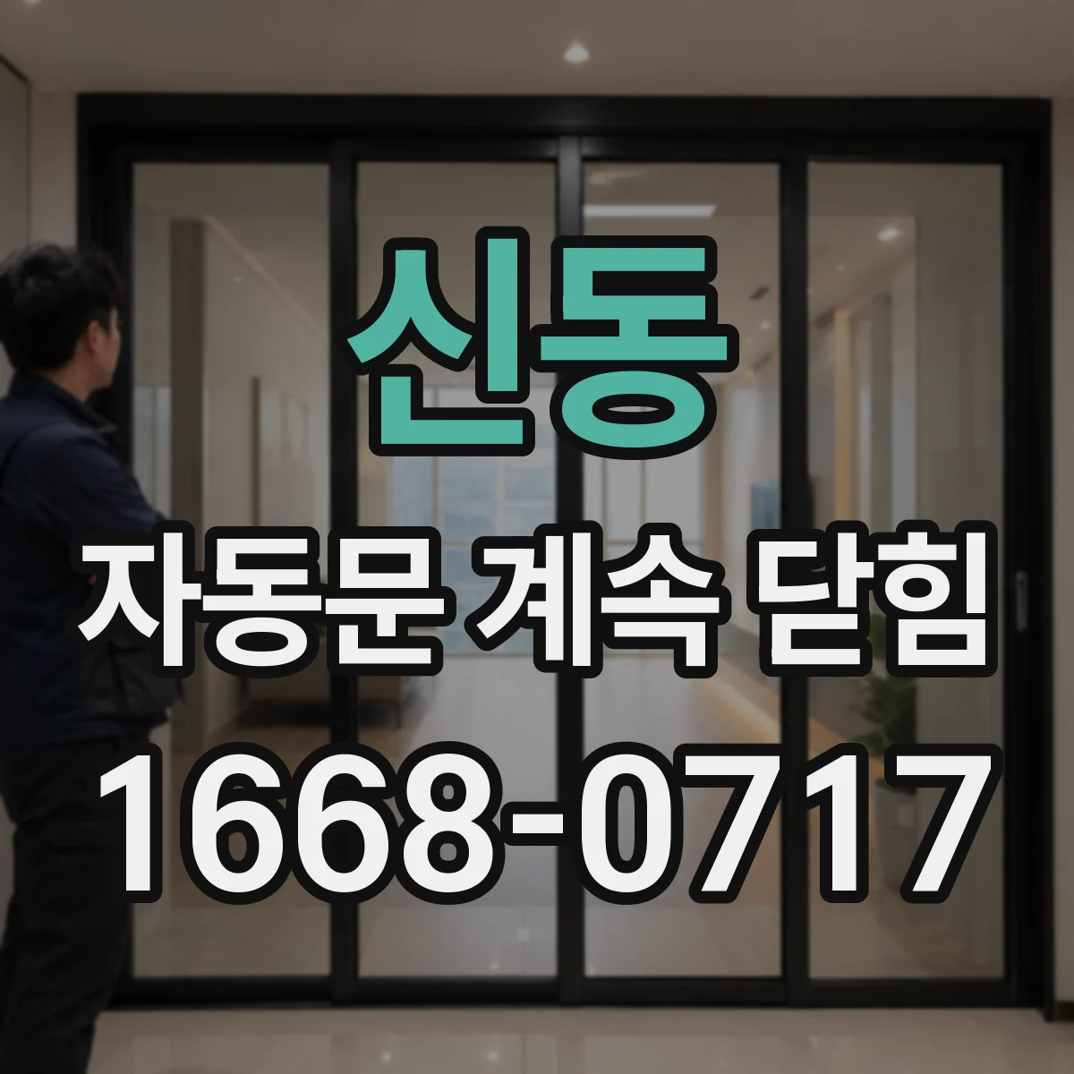 신동 자동문 계속 닫힘