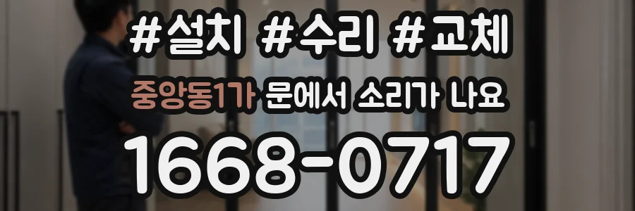 중앙동1가 문에서 소리가 나요