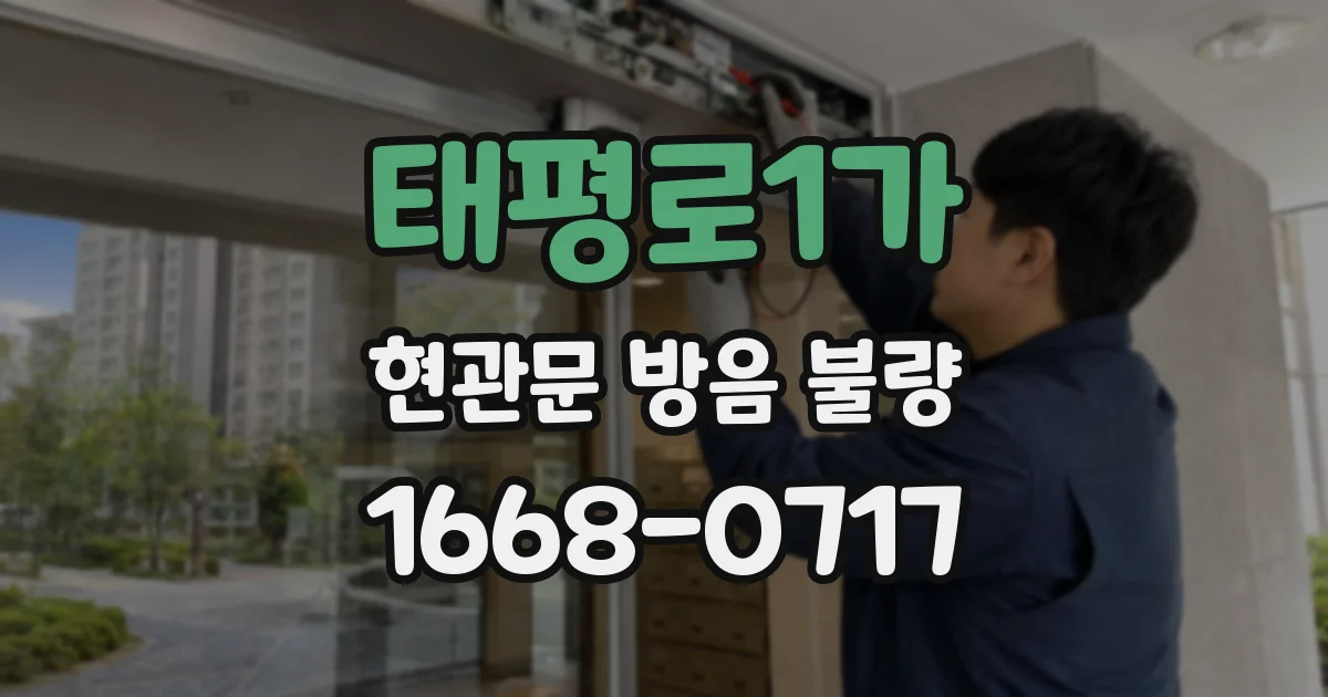 태평로1가 현관문 방음 불량