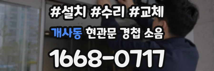 개사동 현관문 경첩 소음