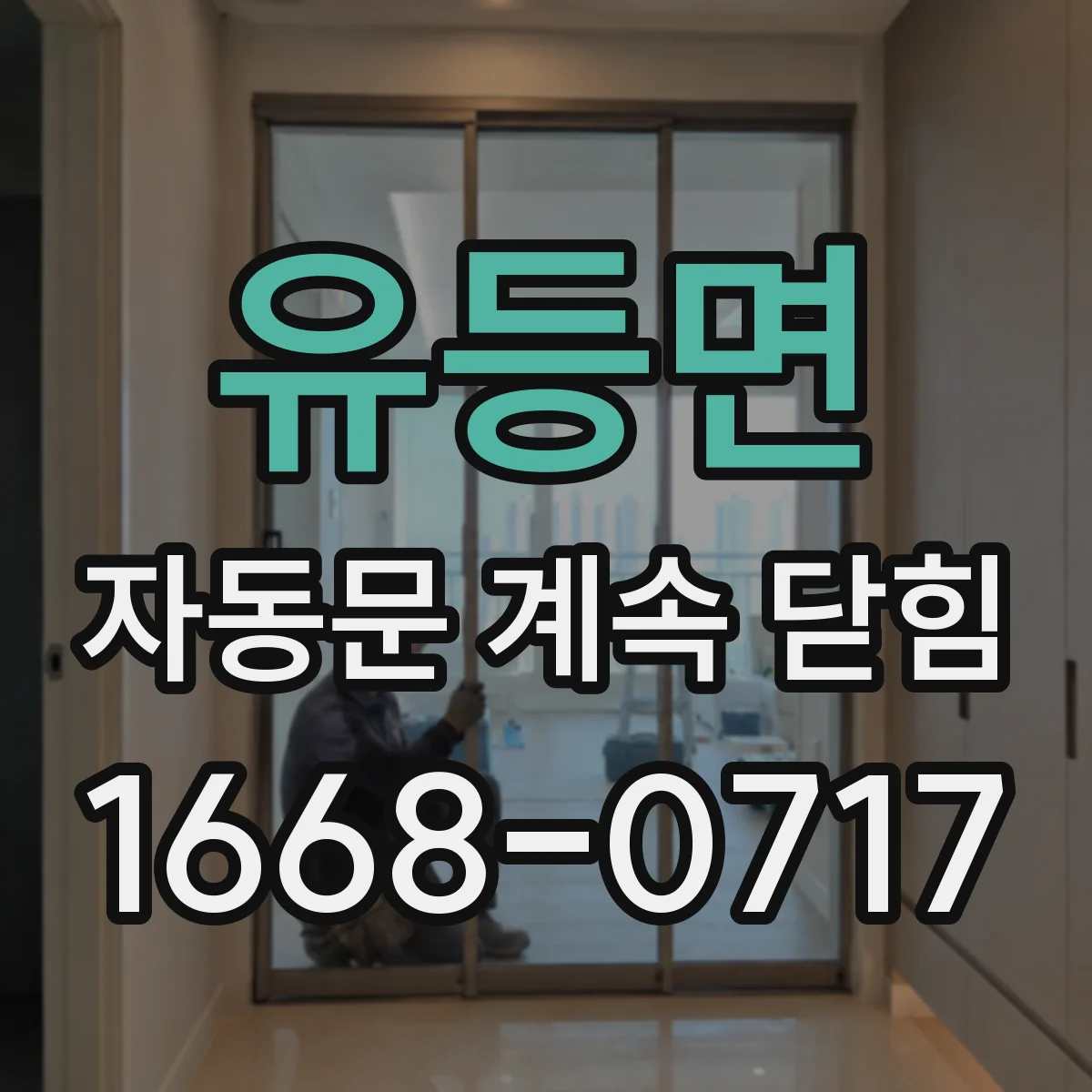유등면 자동문 계속 닫힘