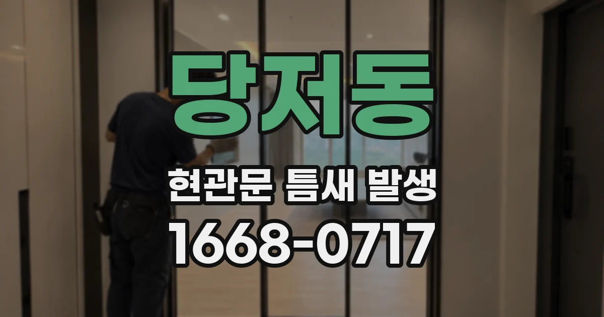 당저동 현관문 틈새 발생